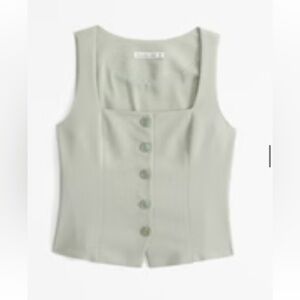 Abercrombie & Fitch Mara Tailored Vest Squareneck Top